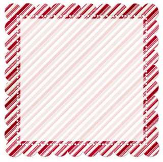 SCALLOPED CANDY CANE DIE CUT Paper *CHRISTMAS  