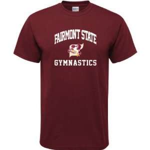  Fairmont State Fighting Falcons Maroon Gymnastics Arch T 