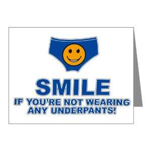  Note Cards (10 Pack) Smile If Youre Not Wearing Any 
