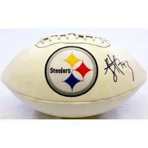  Troy Polamalu Autographed Steelers Logo Ball   GAI 