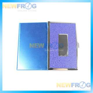 Stainless Steel Business Credit ID Card Case Holder PU  