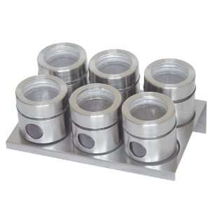   Stainless Steel 6 Bottle Set with Magnetic Rack