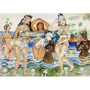   , painting name Sea Maidens, by Prendergast Maurice