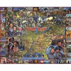  White Mountain Civil War   Map of the East w/Collage of 