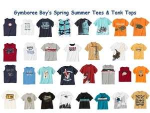 Gymboree Boys Spring Summer Tees Tank Tops Many Styles & Sizes NWT 