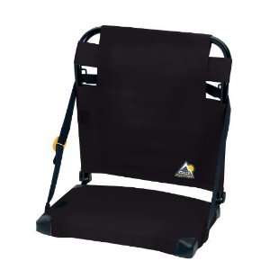  Black stadium seat fastens to stadium benches with a click 