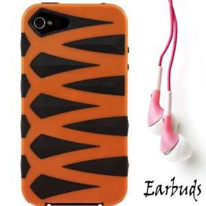 Orange Zig Zag TPU Skin Flexible Case Protective Cover Snap On Made 