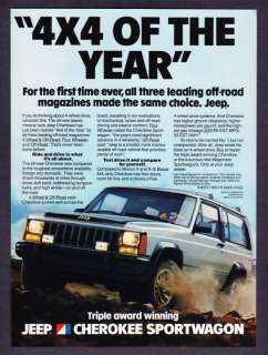 1984 Jeep Cherokee Sportwagon photo 4x4 of Year Ad  