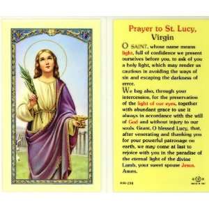  St. Lucy Virgin Holy Card (800 298) (E24 479)