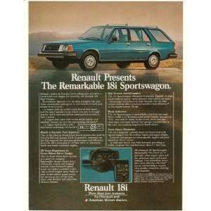  1981 Renault 18i Sportswagon Station Wagon Print Ad (18185 