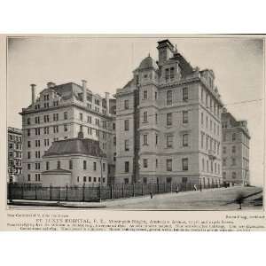  1903 St. Lukes Hospital Morningside Heights NYC Print 