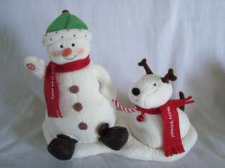 PLUSH MUSICAL HOLIDAY SNOWMAN, PUP FROM HALLMARK  