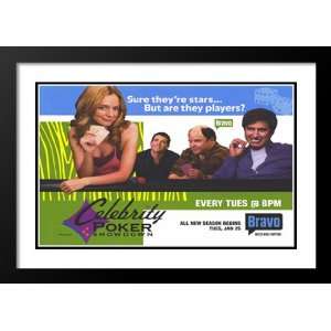  Celebrity Poker Showdown 32x45 Framed and Double Matted TV 