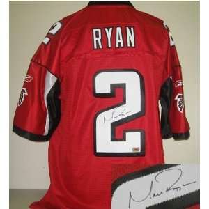 Matt Ryan Autographed Red Reebok Eqt Falcons Jersey  