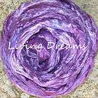 Mulberry Silk HANDPAINTED top roving sliver SPINNING FE