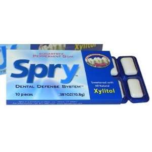 Spry Peppermint Gum Single Pack 10 Pieces
