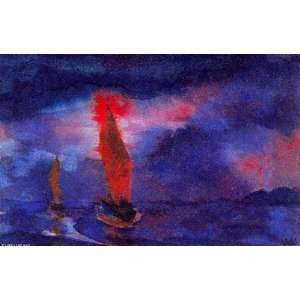  FRAMED oil paintings   Emil Nolde   24 x 16 inches   Blue 