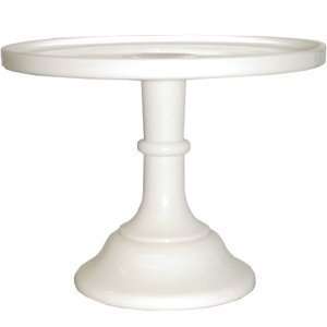  6 White Milk Glass Bakers Cake Stand Plate Made in Ohio 