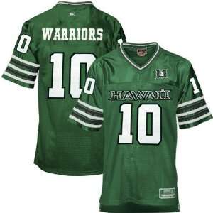   Hawaii Warriors #10 Green Franchise Football Jersey