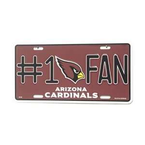  Arizona Cardinals #1 Fan License Plate