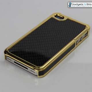   FIBRE GOLD BUMPER CASE COVER FOR APPLE iPhone 4 4S XMAS SPECIAL  