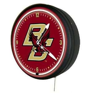  Boston College Eagles   College 20 Metal encased Neon Clock 