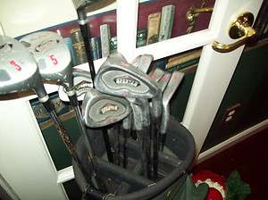 NICE PRE OWNED MACGREGOR SPARTAN OVERSISE IRON GOLF SET( WITH BAG 