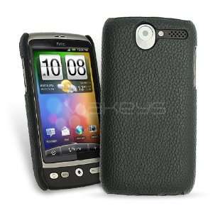   Split Leather Back Cover Case for HTC Desire with Screen Protector