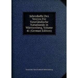   German Edition) Verein FÃ¼r VaterlÃ¤ndisch WÃ¼rttemberg Books