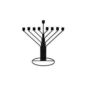  Chabad Hanukkah Menorah in Black Tin Rods