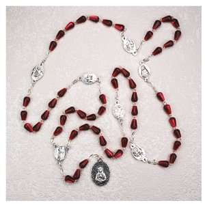  Red Tear Drop 7 Tall Sorrows Rosary Rosaries Imported St 