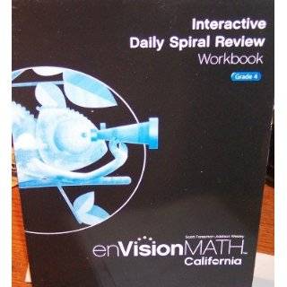 Interactive Daily Spiral Review Workbook Grade 4 (enVision Math 