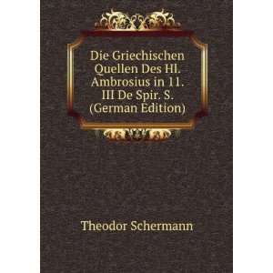   in 11. III De Spir. S. (German Edition) Theodor Schermann Books