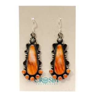  Orange Spiny Oyster Shell Earrings Jewelry