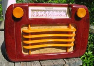   Red & Yellow Catalin Bakelite ORIGINAL Radio From Radio Craze  