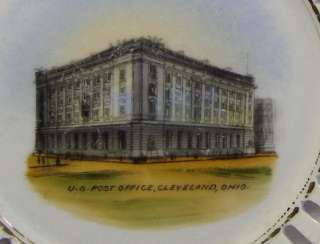 c1900 CLEVELAND OHIO POST OFFICE SOUVENIR PLATE GERMANY  