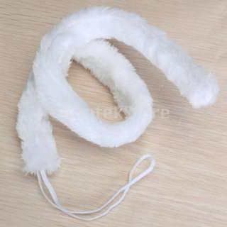White Cat Cosplay SET Lolita Gothic Fancy Paw Ear Hairclip Tail Bow 
