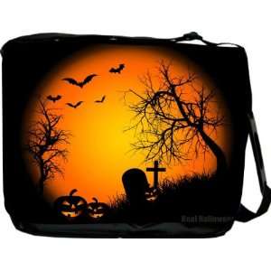  Rikki KnightTM Halloween Silhouette Graveyard Messenger Bag   Book 