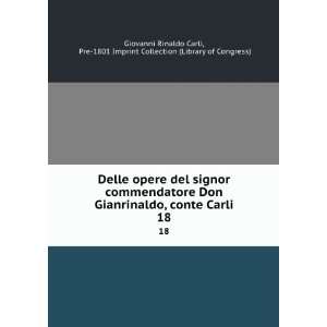  Imprint Collection (Library of Congress) Giovanni Rinaldo Carli Books