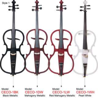 NEW Full Size 4/4 Ebony Electric Silent Cello Pickup  