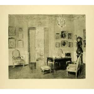  1920 Photogravure Yellow Room Hotel de Chaulnes Paris 