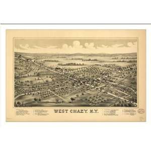  Historic West Chazy, New York, c. 1899 (L) Panoramic Map 