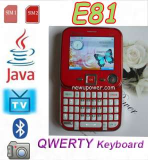 Unlocked Swivel TV Cell phone E81 JAVA T Mobile QWERTY  