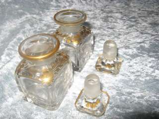 c1840 Boulework Perfume Box And Bottles  