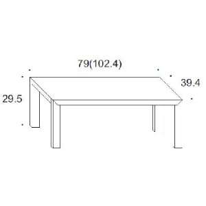   white Rectangle Table with Extension Rossetto Lounge