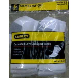  Stanley Cushiones Crew Sports LOW CUT Socks Pack of 6 