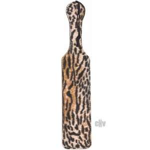  Leather Paddle W/cheetah Fur