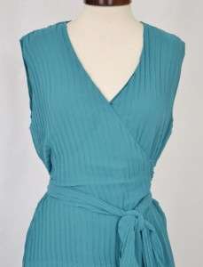 Diane Von Furstenberg DvF SOLENN Dress 12 UK 16 NWT $585 Pleated Teal 