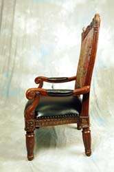 Upholstered Ornate Dining Arm Chairs  