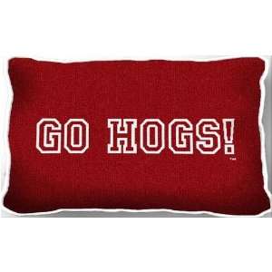  University of Arkansas Sooie Jacquard Woven Pillow   10 x 